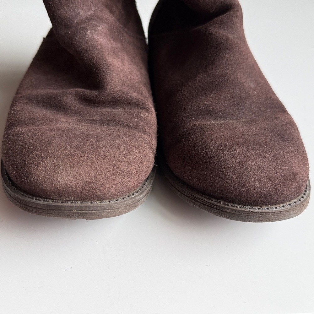 UGG brown suede riding knee high Seldon boots zip up 8.5 - Picture 9 of 16